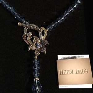 Heidi Daus Sky Blue Crystal 16” Necklace